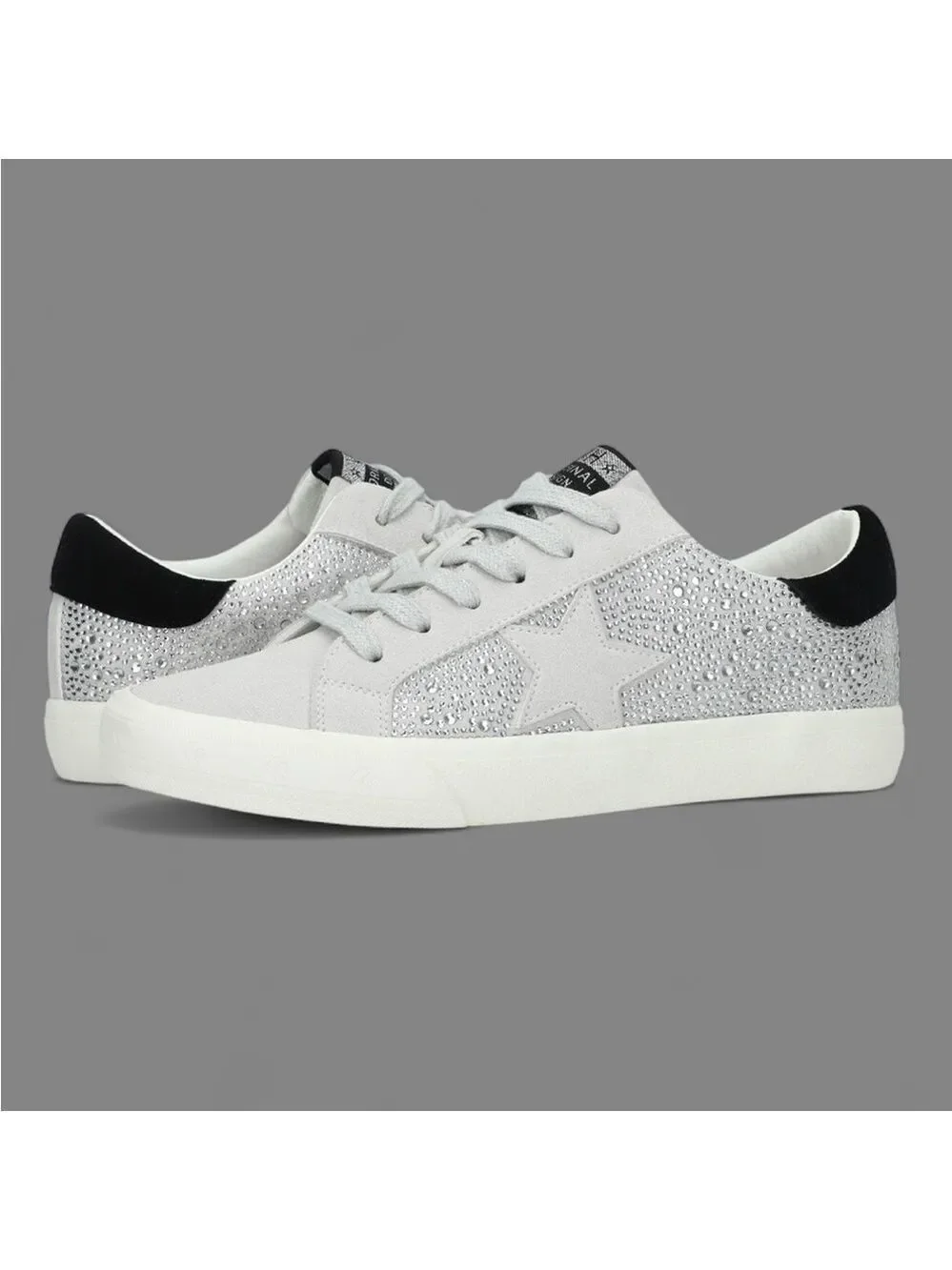 Vintage Havana rhinestone sneaker-size 7.5-grey/silver-brand new
